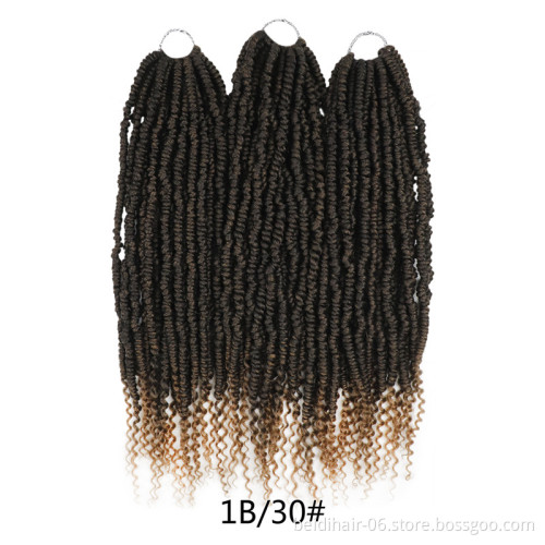 Bomb passion twist crochet hair, pre-twisted crochet braids, mini twist bounce passion twist spring twists
